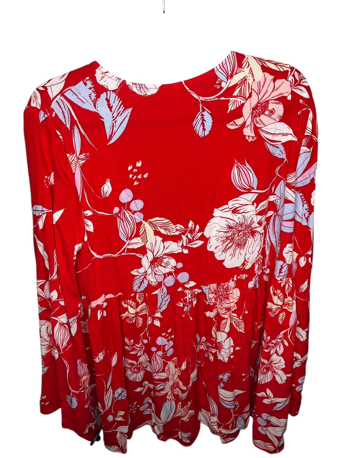 Tunic Long Sleeve By Free People In Floral Print, Size: L