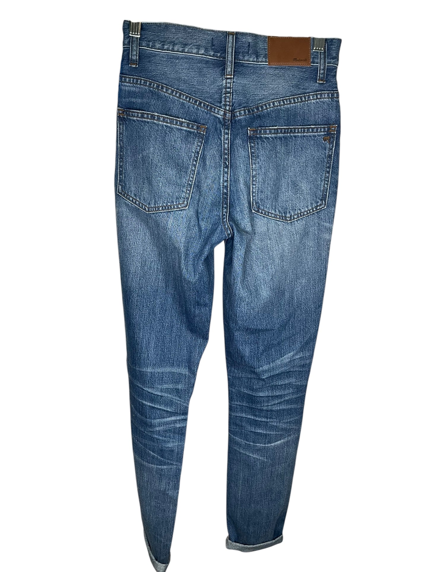 Jeans Straight By Madewell In Blue Denim, Size: 0