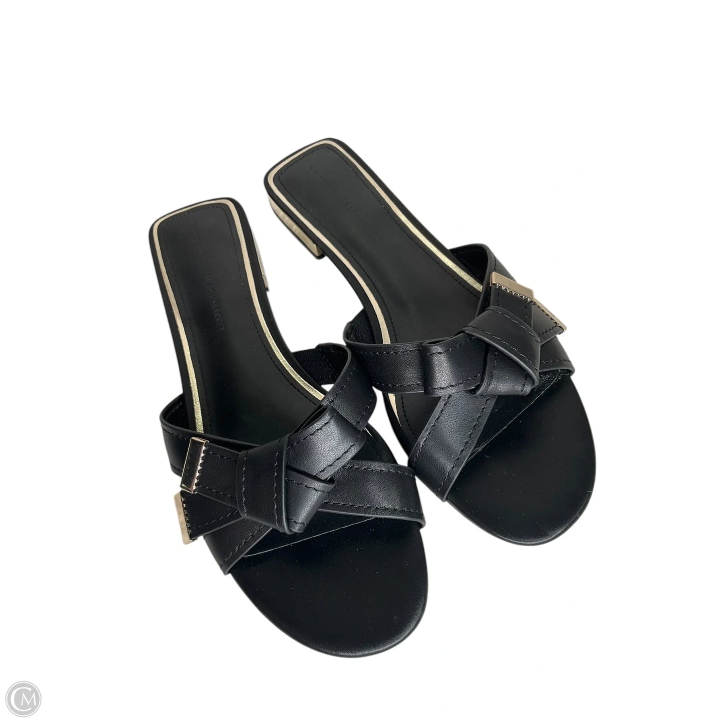 Sandals Flats By White House Black Market In Black & Gold, Size: 8