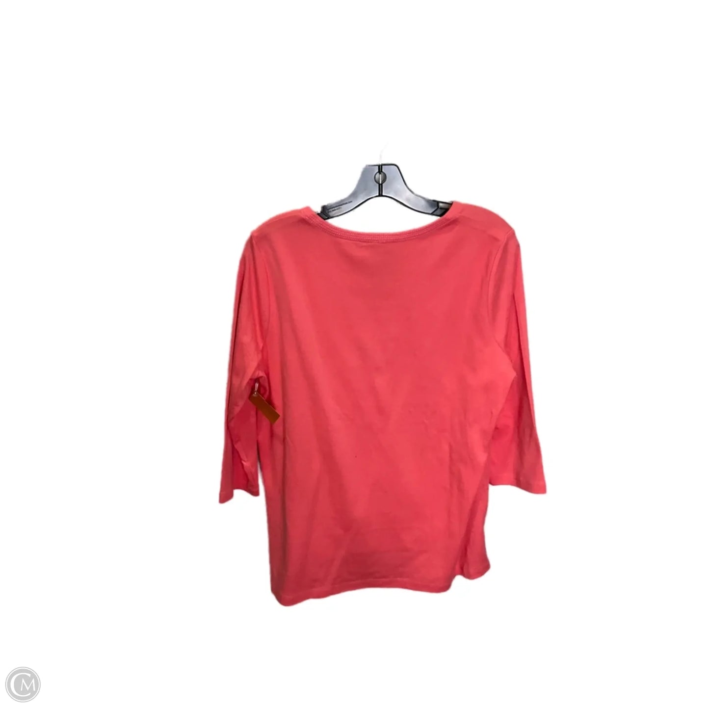 Top 3/4 Sleeve By Orvis In Coral, Size: M