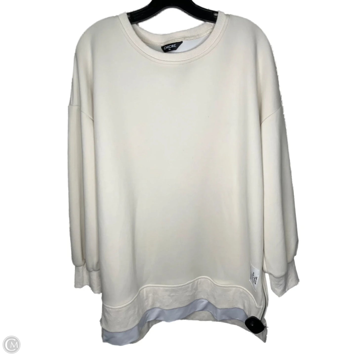 Sweatshirt Crewneck By Clothes Mentor In Cream, Size: Xl