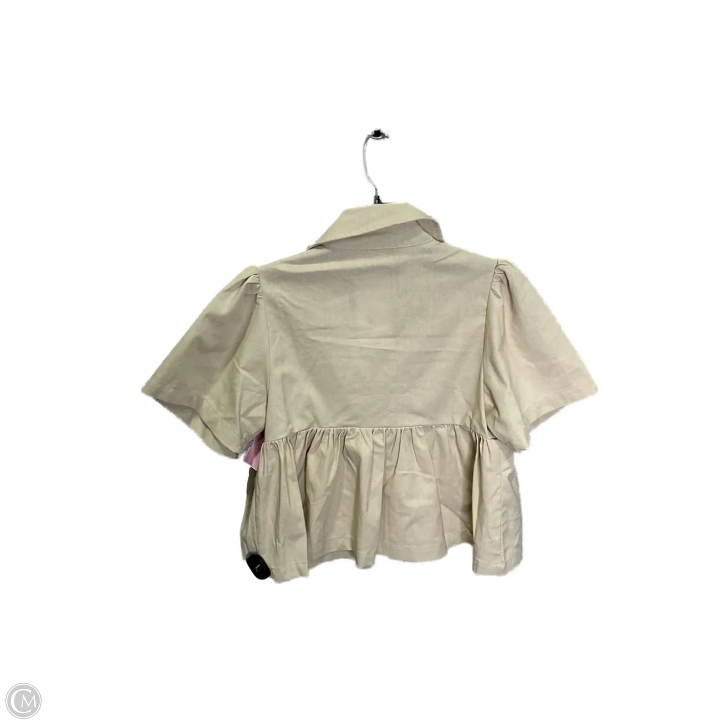 Top Short Sleeve By Clothes Mentor In Tan, Size: M