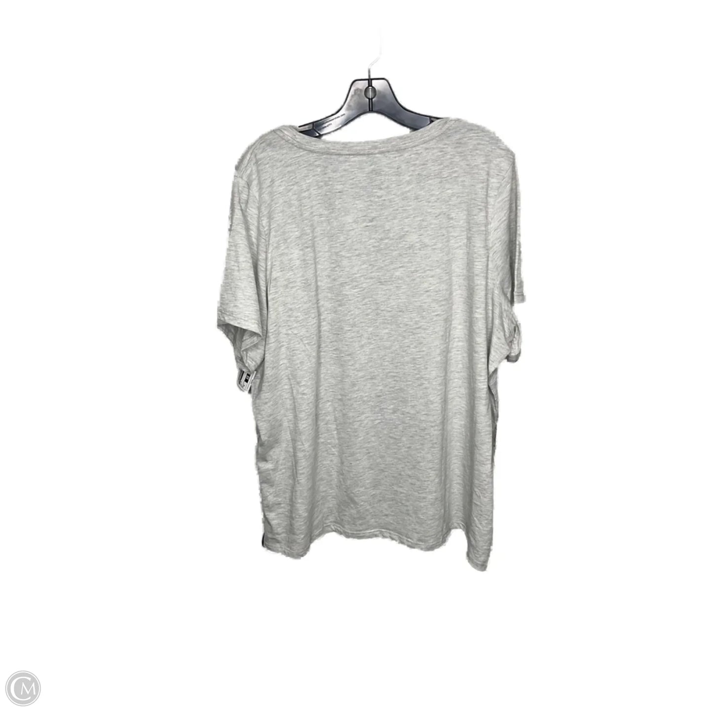 Top Short Sleeve By Disney In Grey, Size: 2x