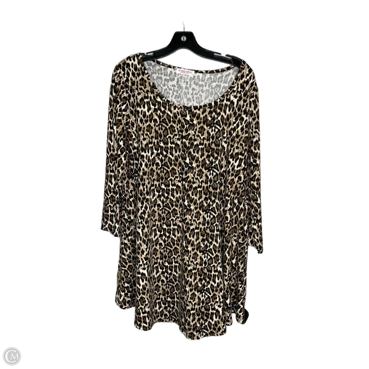 Top Long Sleeve By Clothes Mentor In Animal Print, Size: 2x