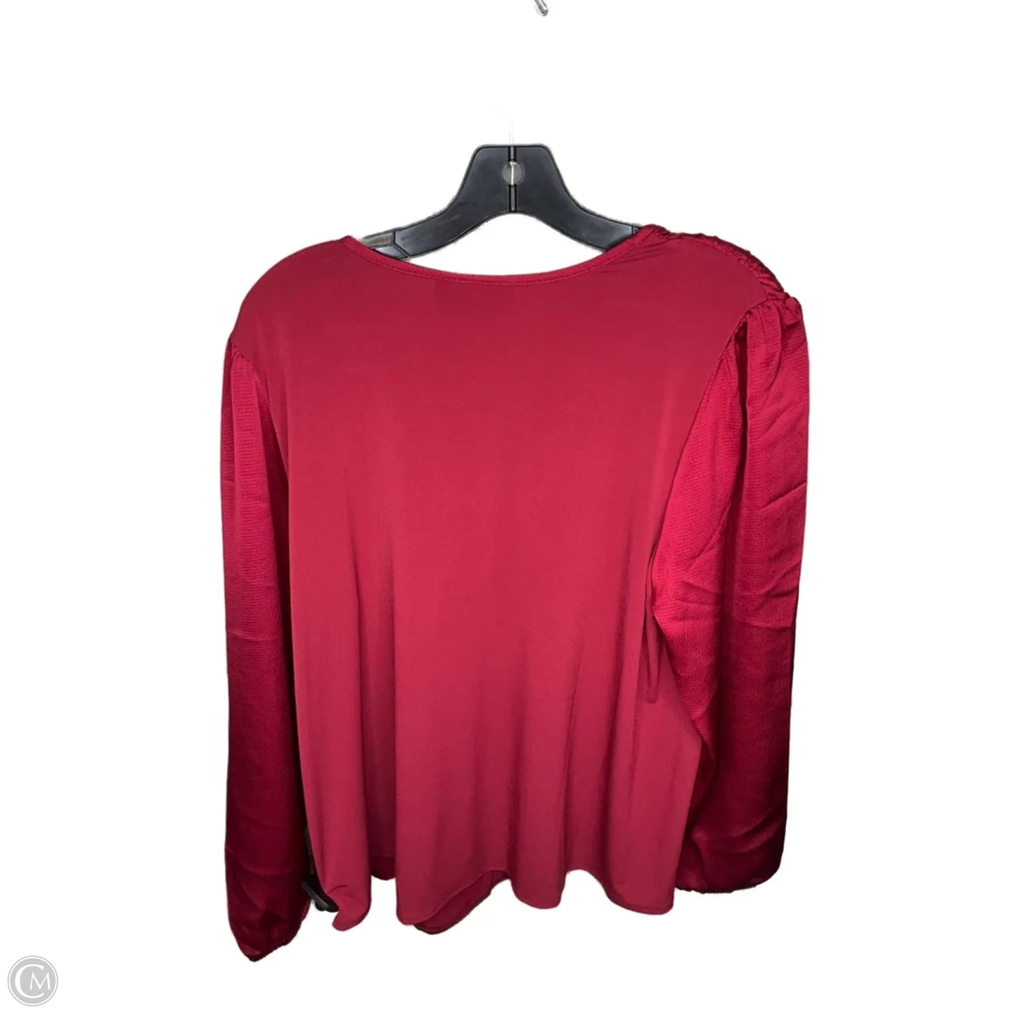Top Long Sleeve By Lane Bryant In Red, Size: 1x