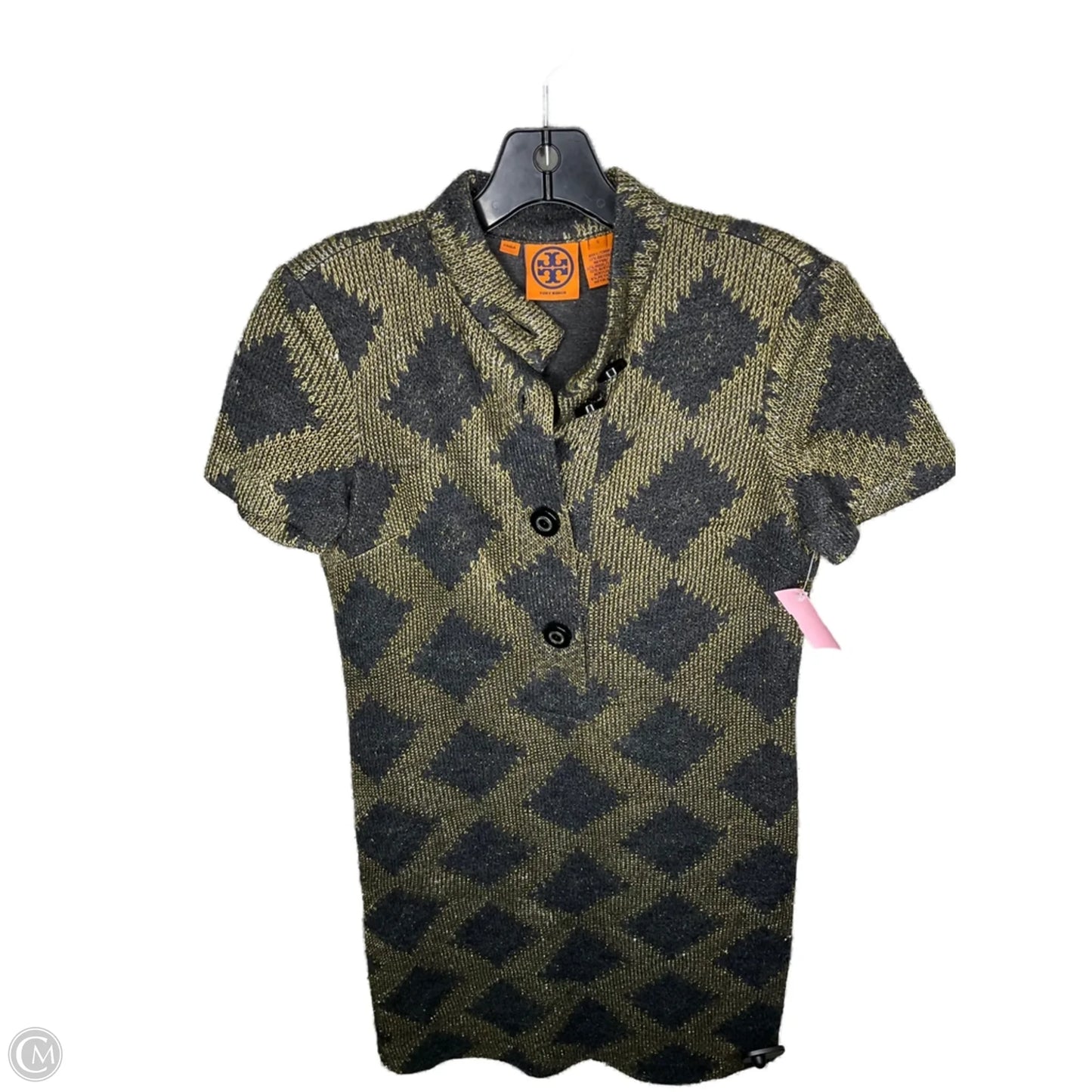 Dress Designer By Tory Burch In Gold & Grey, Size: S