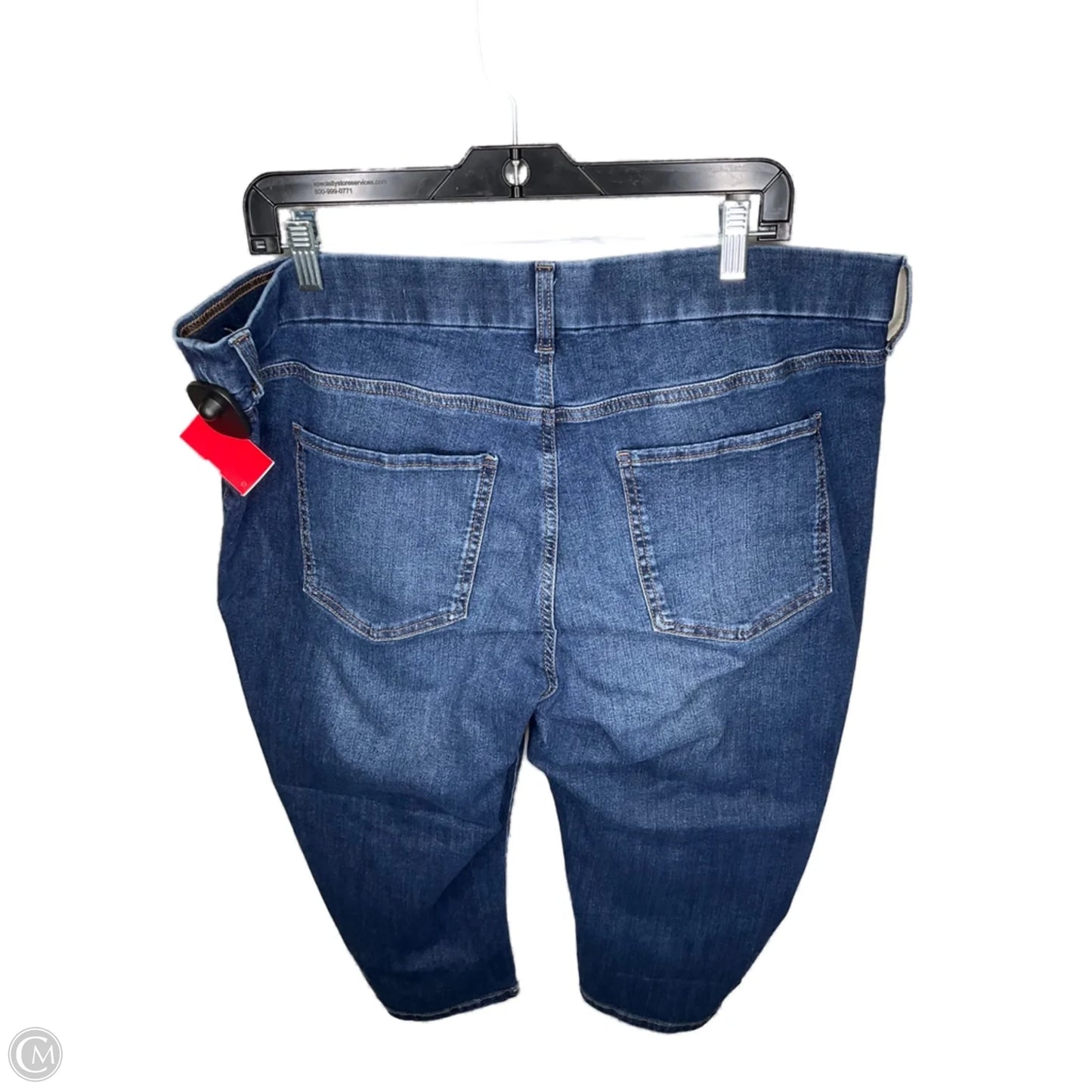 Jeans Cropped By Kim Rogers In Blue Denim, Size: 18