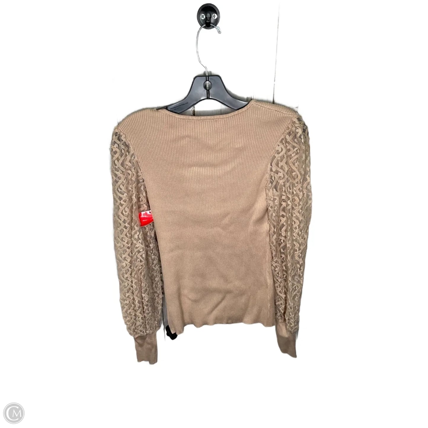 Top Long Sleeve By Absolutely Famous In Brown, Size: M