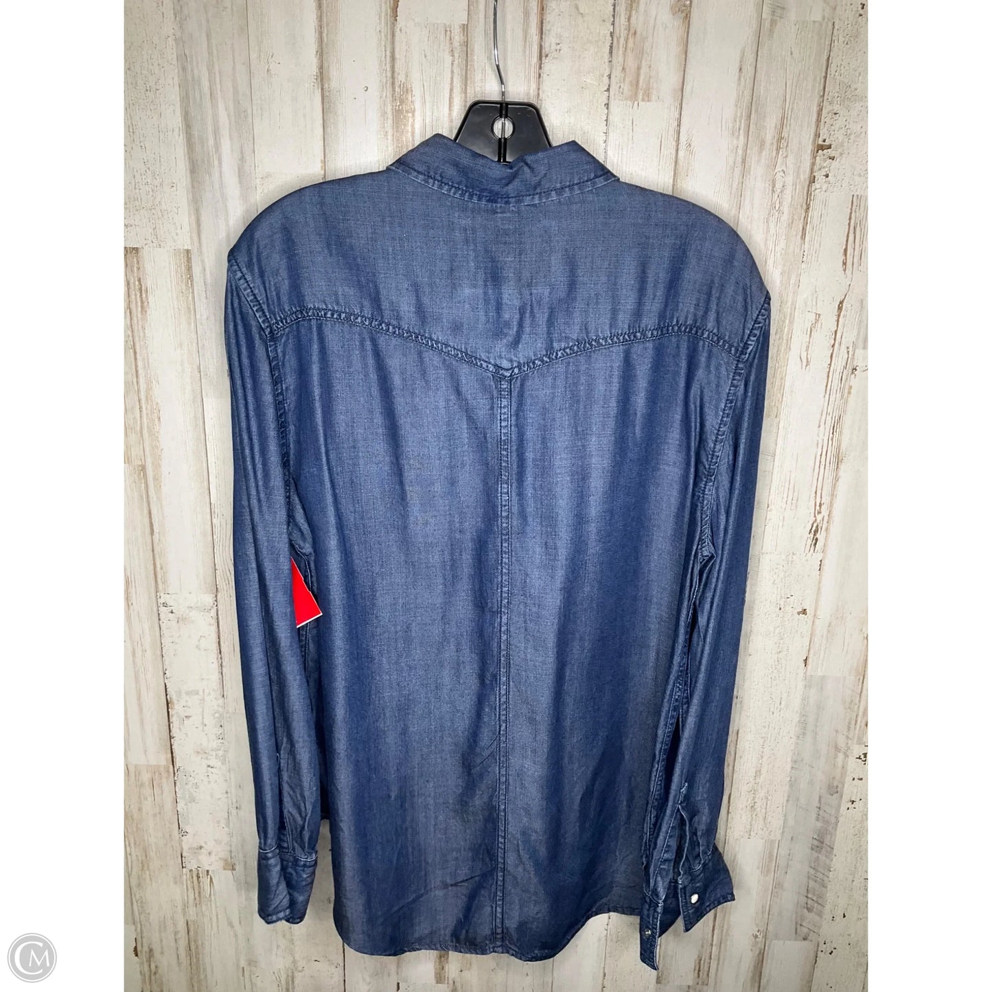 Top Long Sleeve By Lola River In Blue Denim, Size: M