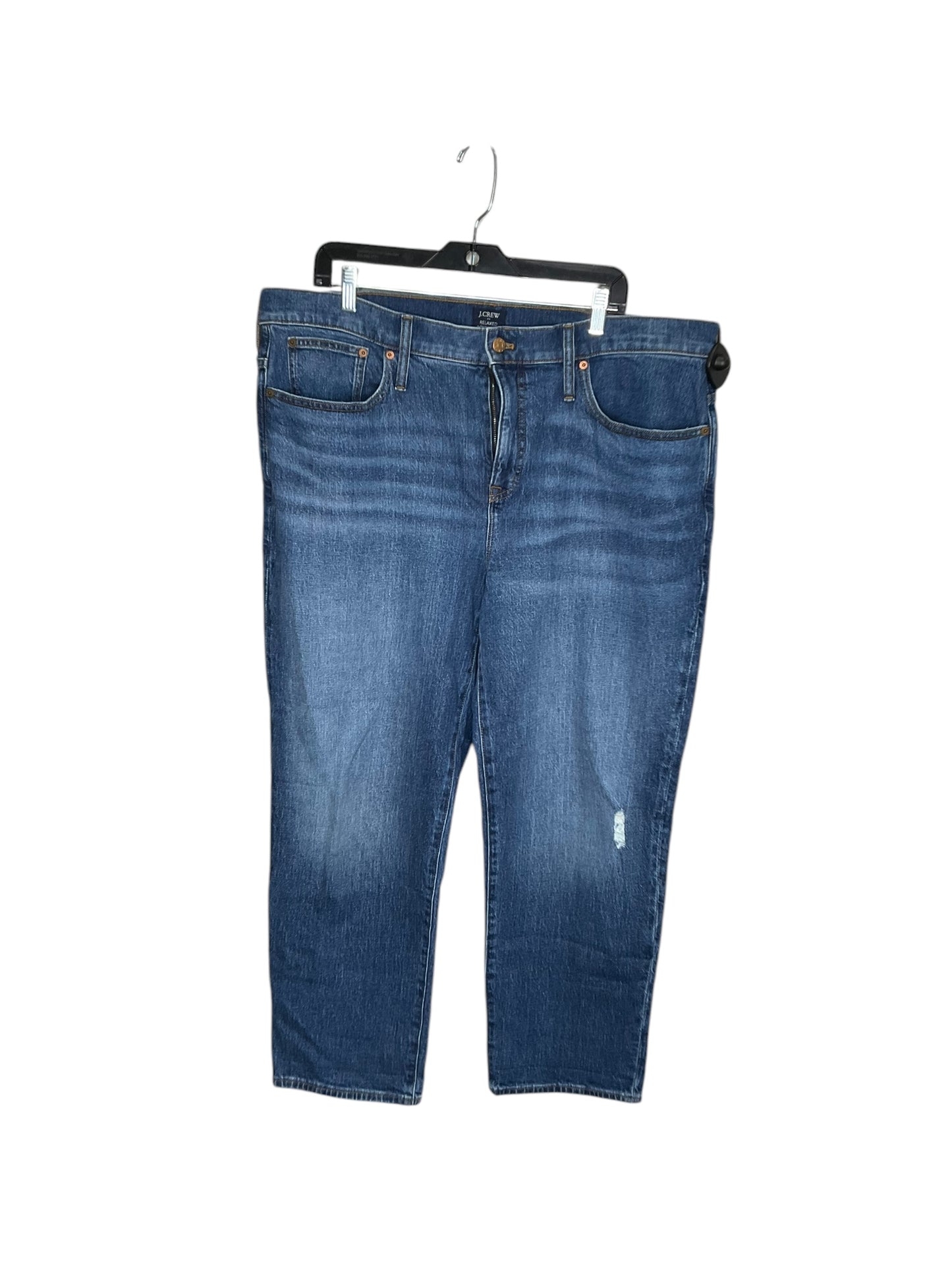 Jeans Wide Leg By J. Crew In Blue Denim, Size: 14