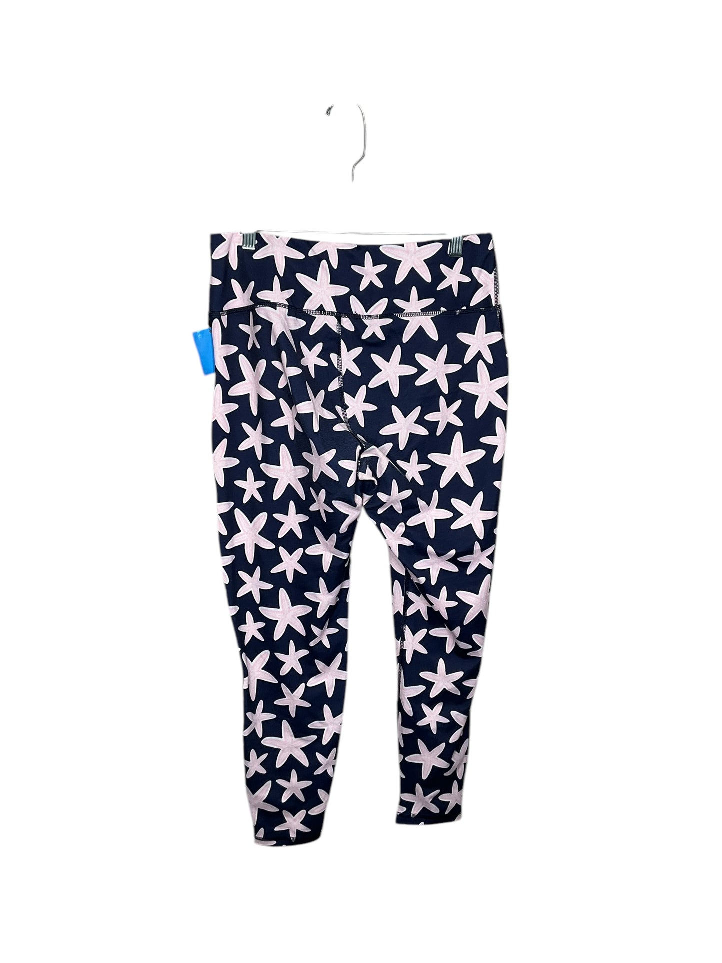 Athletic Leggings By Crown And Ivy In Blue & Pink, Size: L