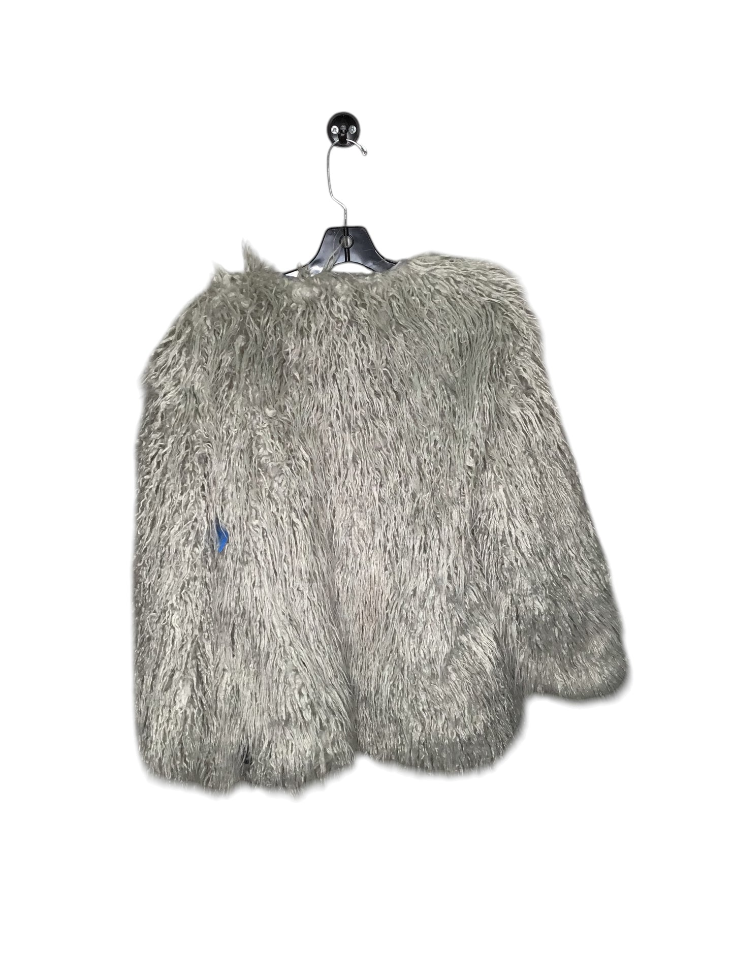 Jacket Faux Fur & Sherpa By Clothes Mentor In Grey, Size: S