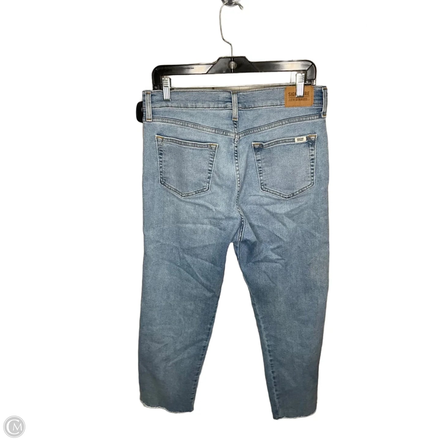 Jeans Straight By Levis Signature In Blue, Size: 8