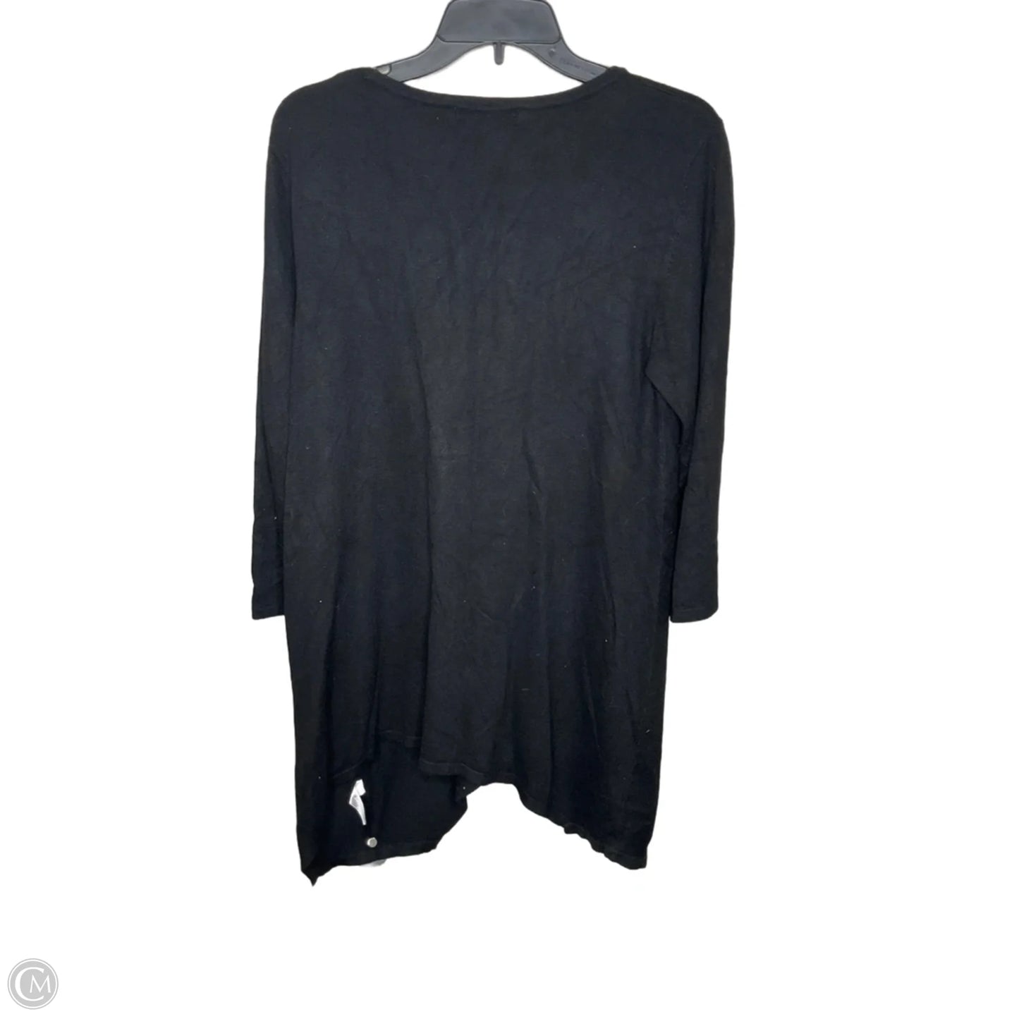 Top Long Sleeve By Carolyn Taylor In Black, Size: L