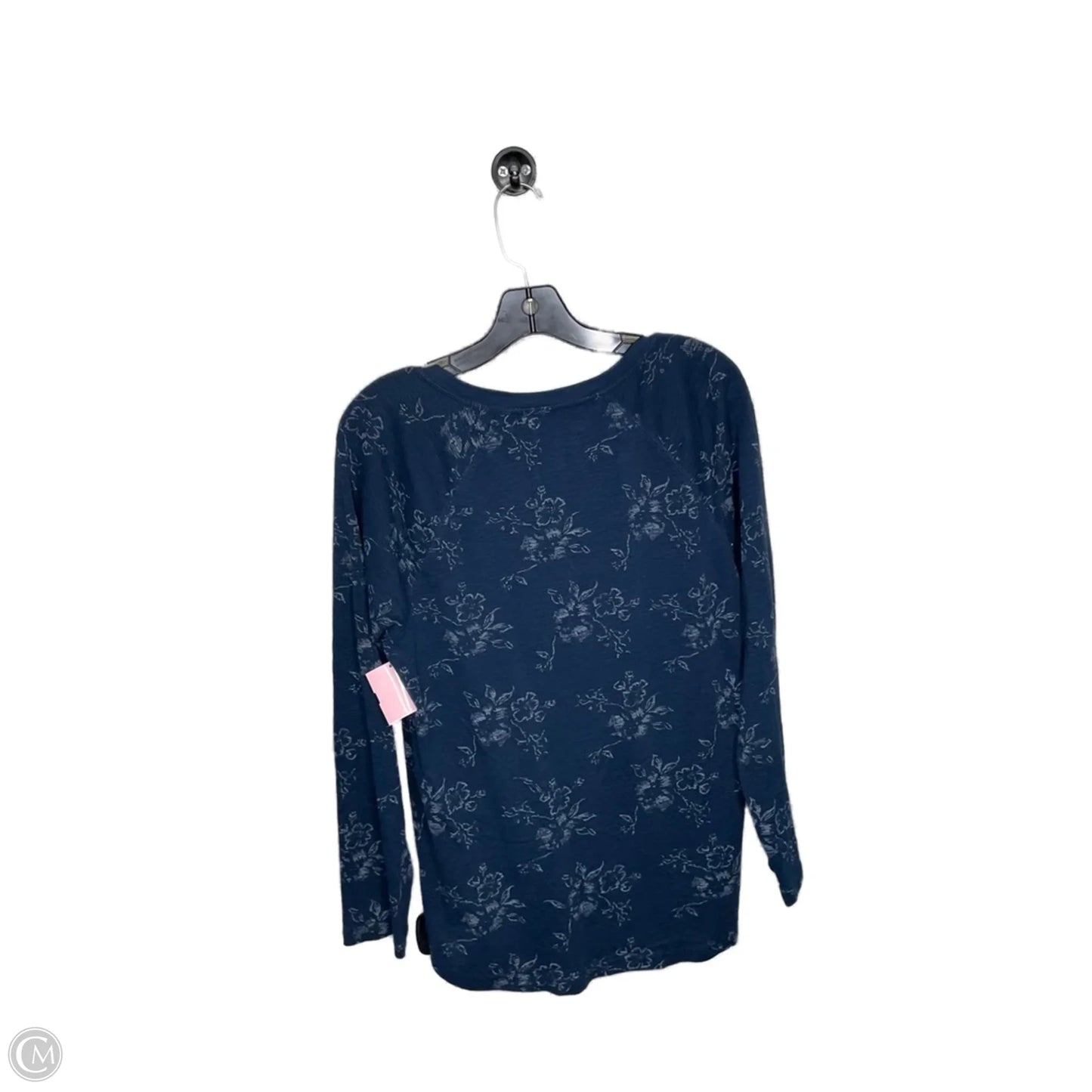 Top Long Sleeve By Chaps In Navy, Size: 1x