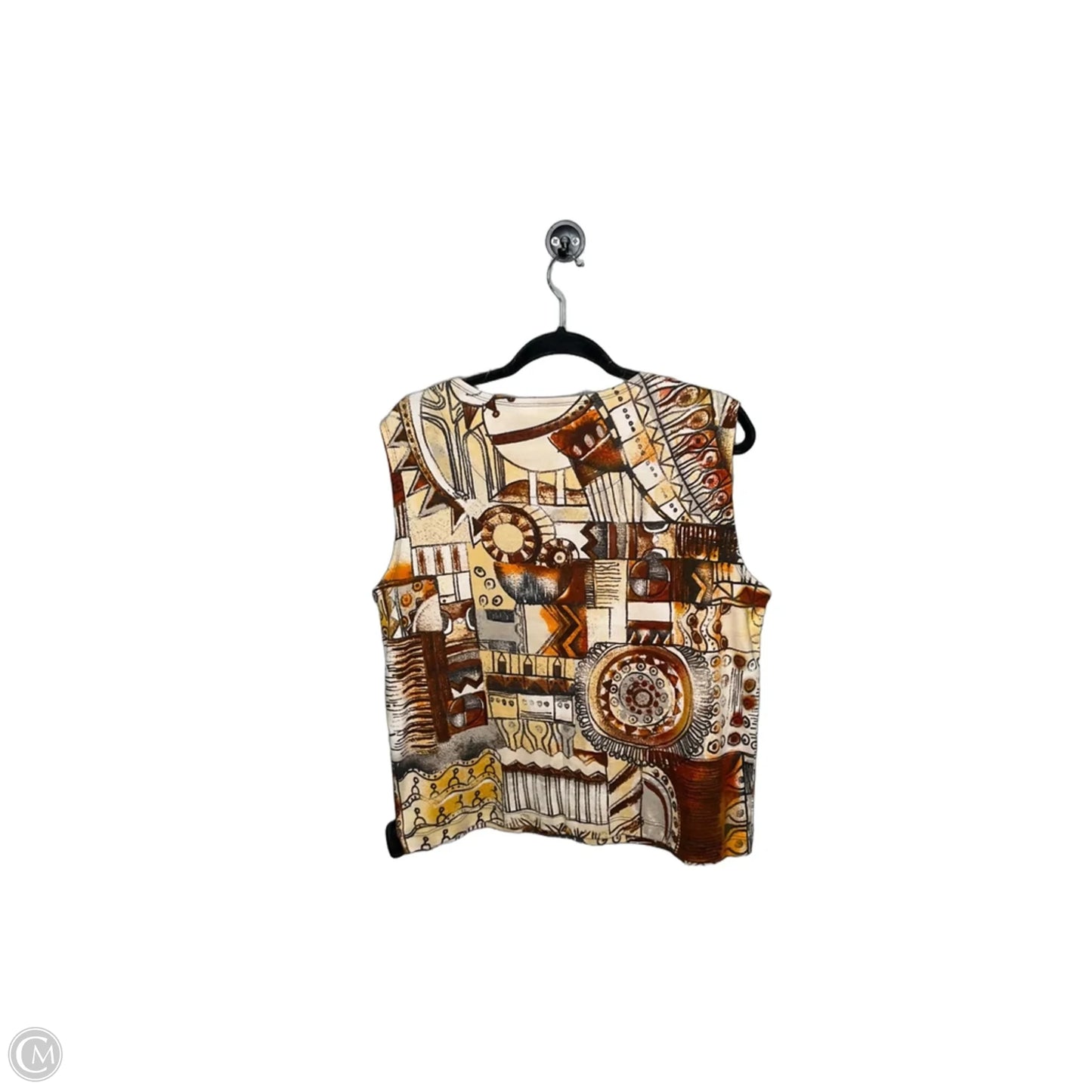 Top Sleeveless By Chicos In Tan, Size: Xl