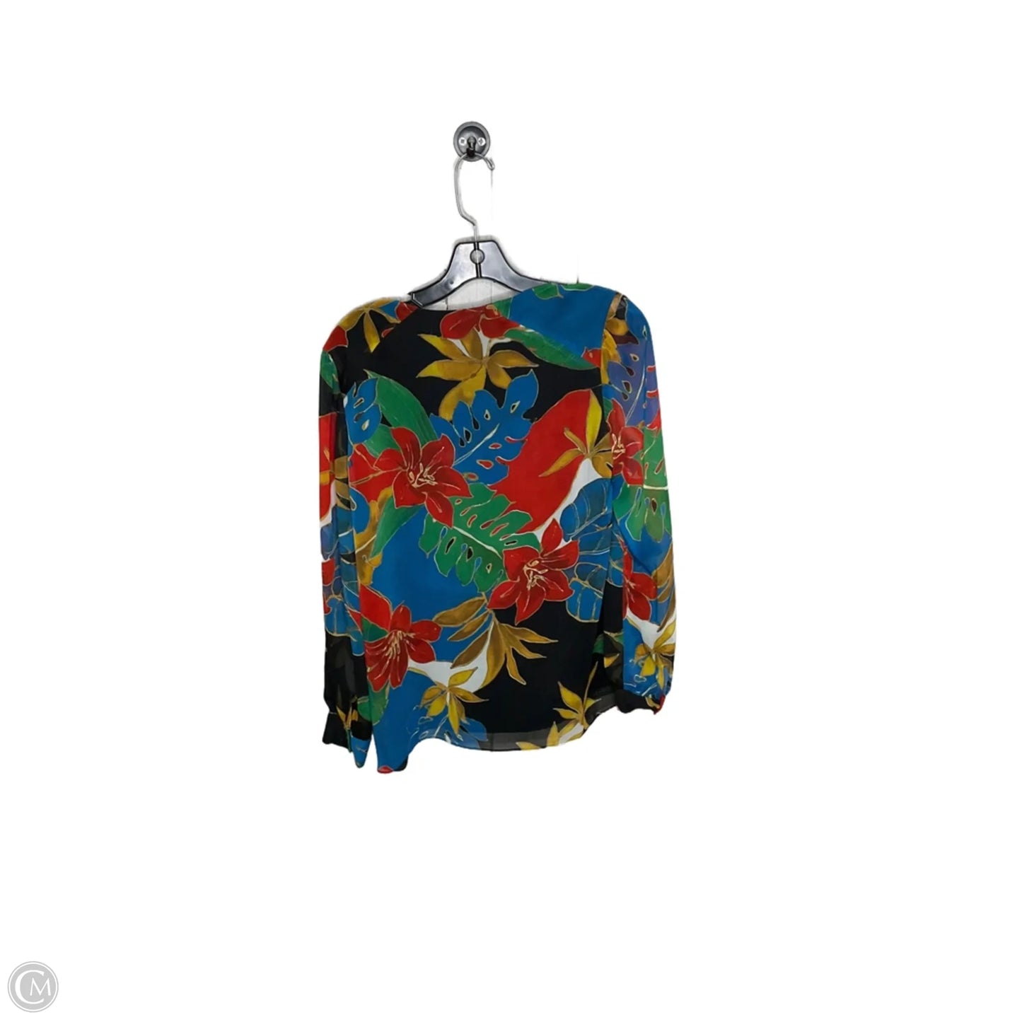 Top Long Sleeve Designer By Alice + Olivia In Blue & Red, Size: S