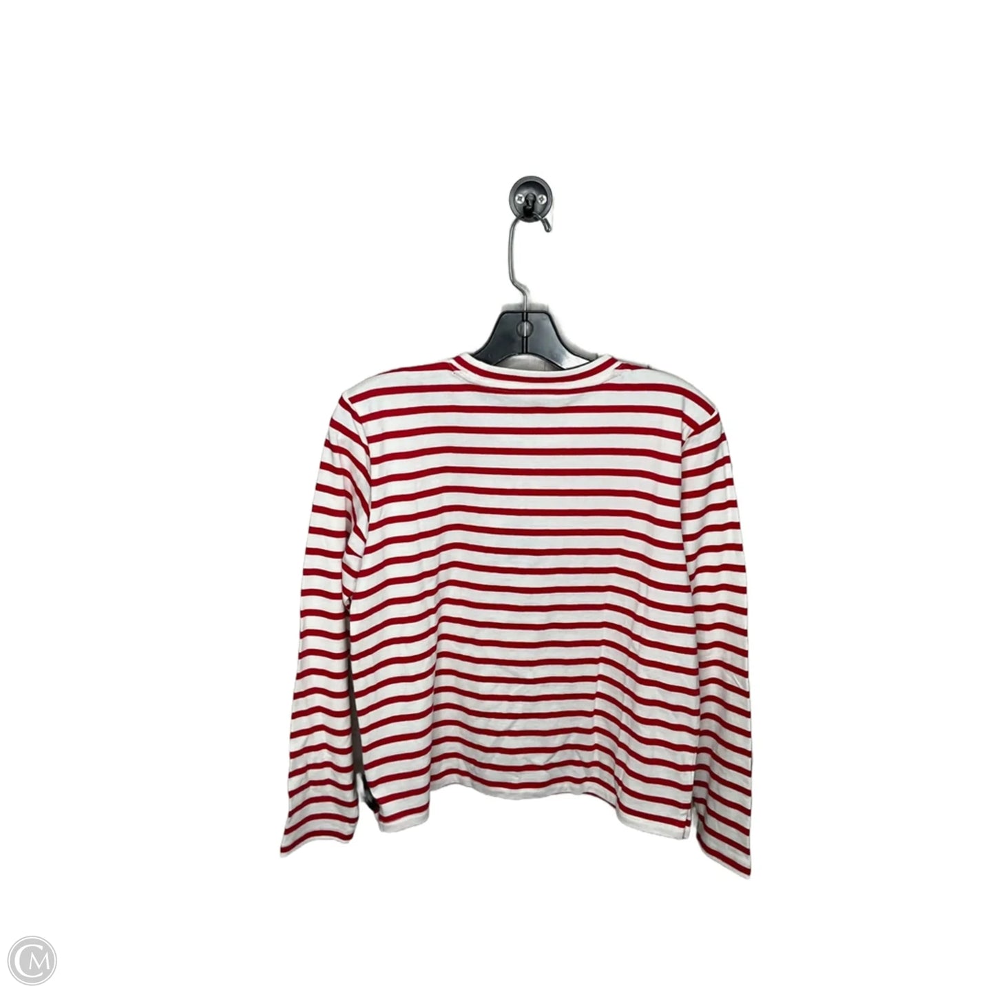 Top Long Sleeve By Talbots In Red & White, Size: Sp