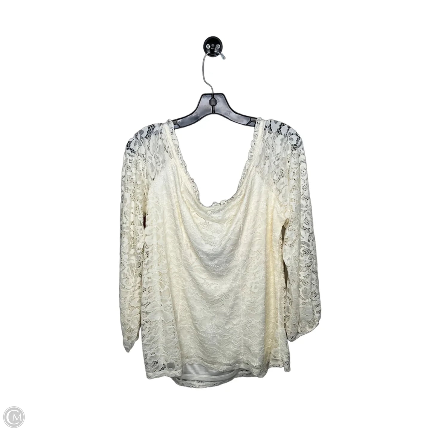 Top Long Sleeve By Torrid In Cream, Size: 2x
