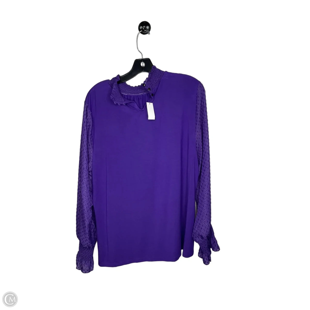 Top Long Sleeve By Talbots In Purple, Size: Xl