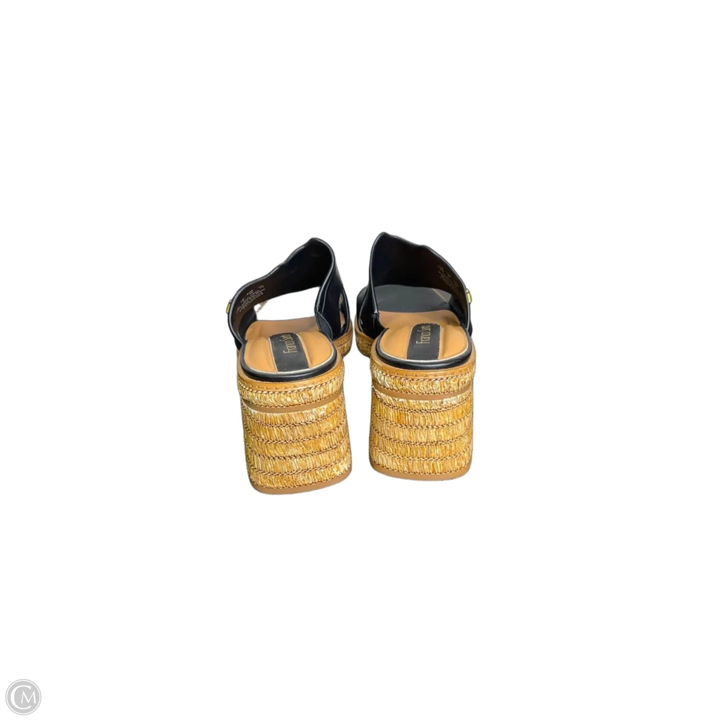 Sandals Heels Block By Franco Sarto In Black, Size: 7.5