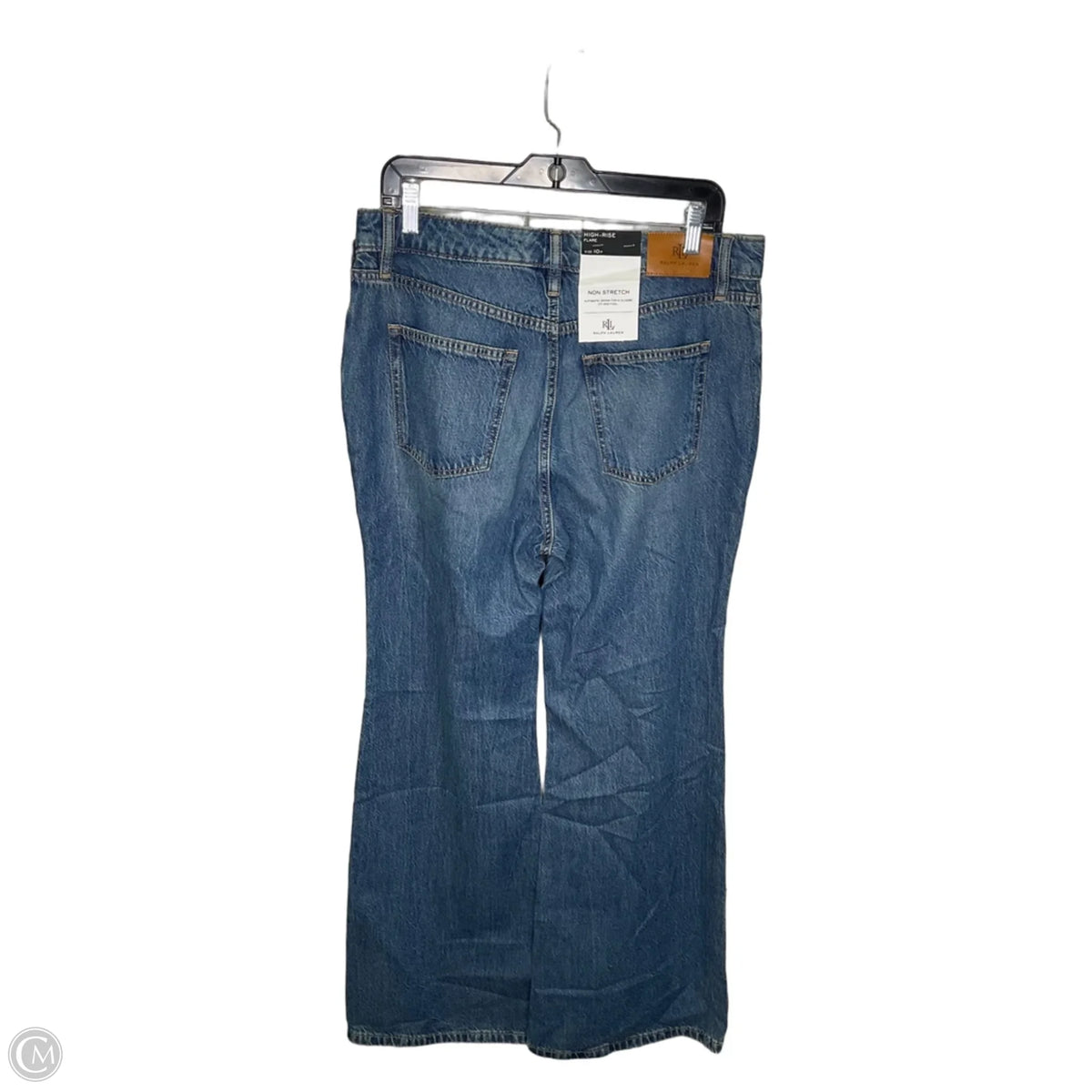 Jeans Flared By Lauren By Ralph Lauren In Blue Denim, Size: 10p