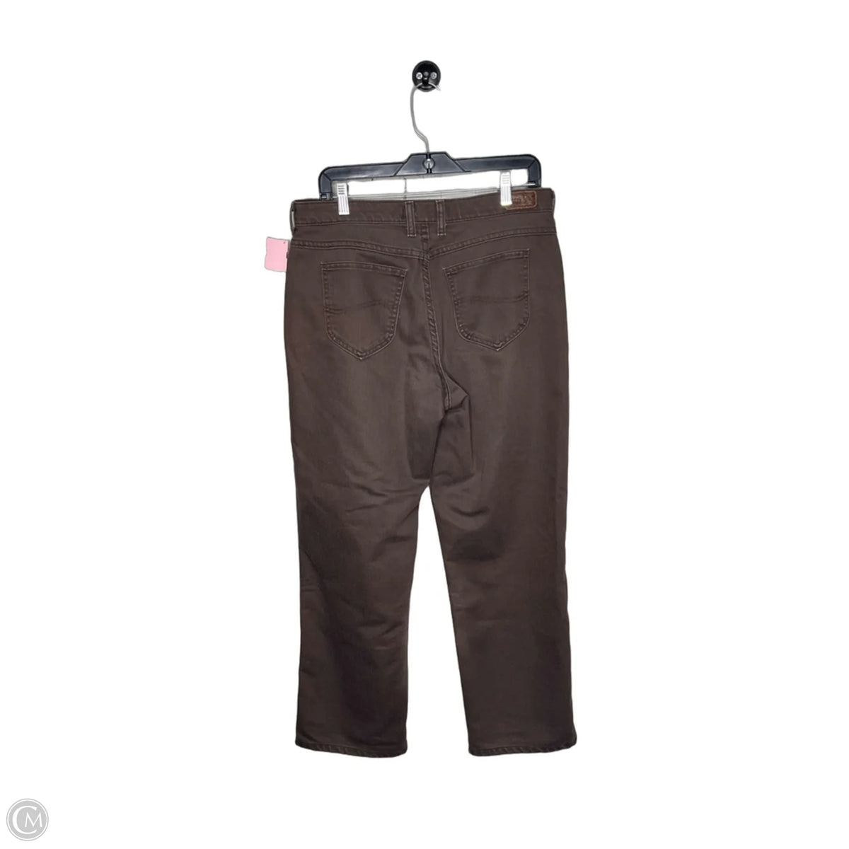 Jeans Straight By Lee In Brown Denim, Size: 12