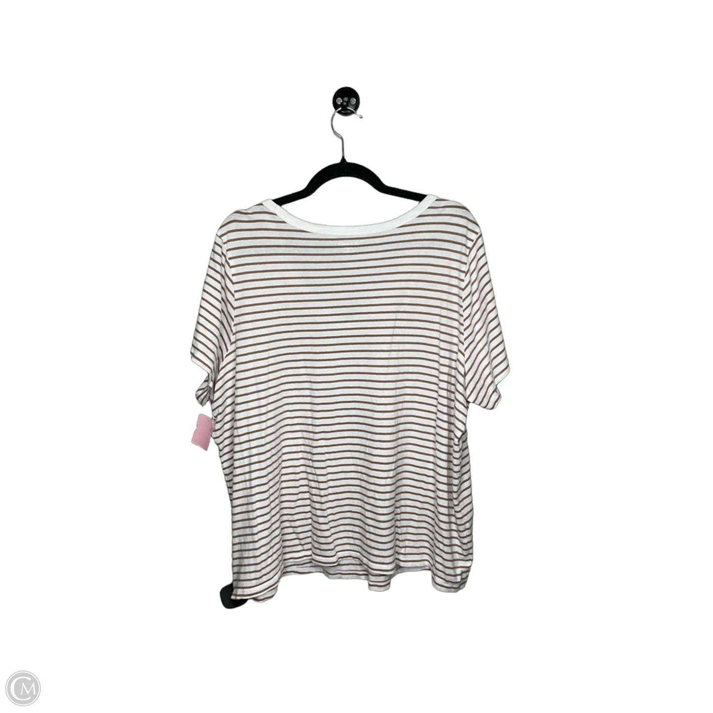 Top Short Sleeve Basic By Old Navy In Striped Pattern, Size: 2x