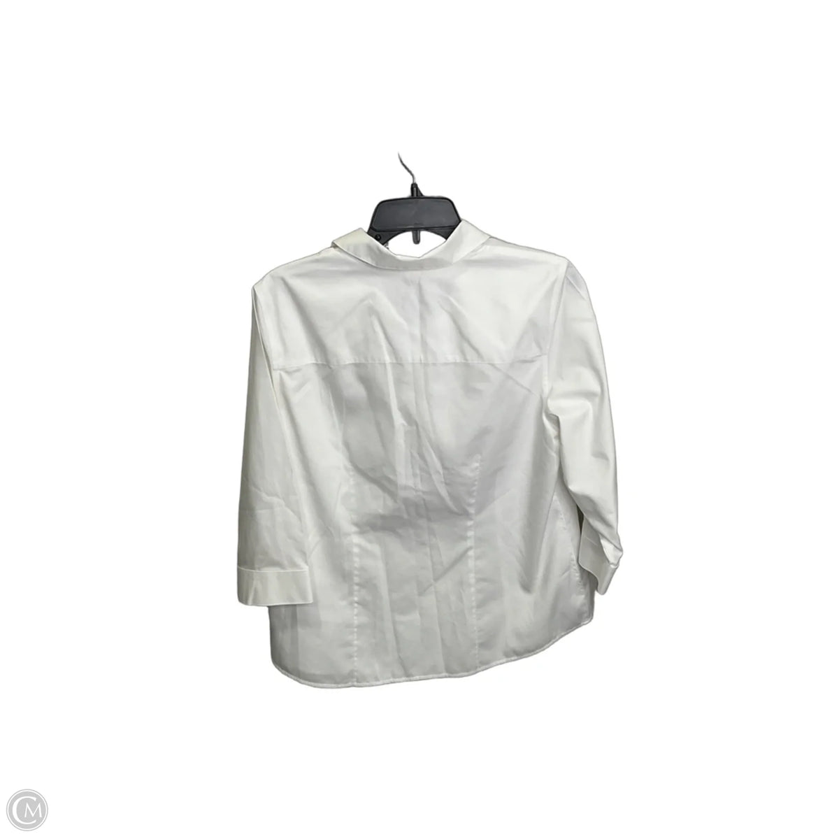 Top 3/4 Sleeve By Chicos In White, Size: M