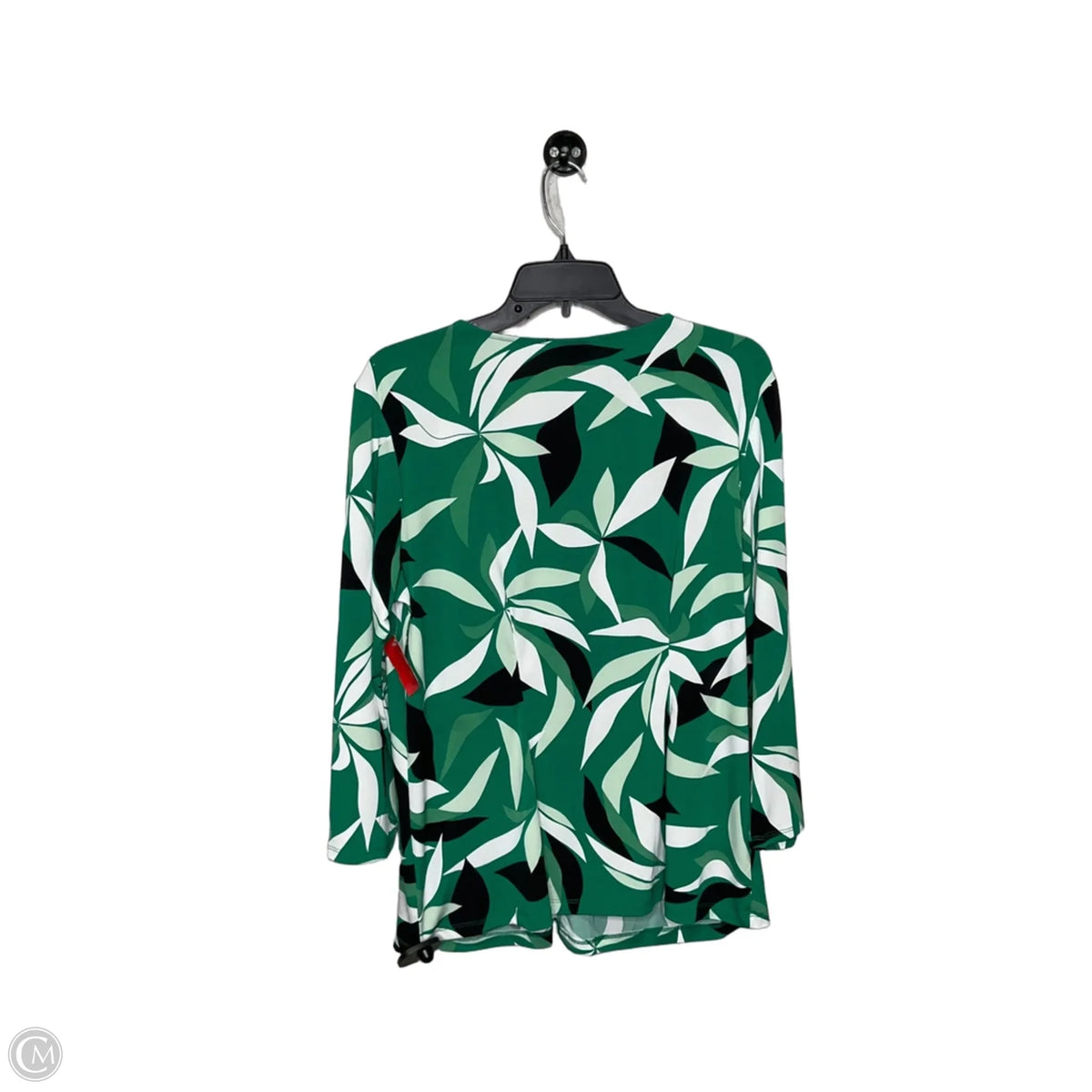 Top 3/4 Sleeve By Liz Claiborne In Green, Size: L