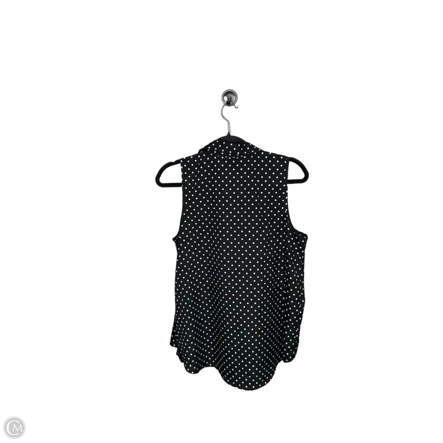 Top Sleeveless By Jules & Leopold In Polkadot Pattern, Size: L