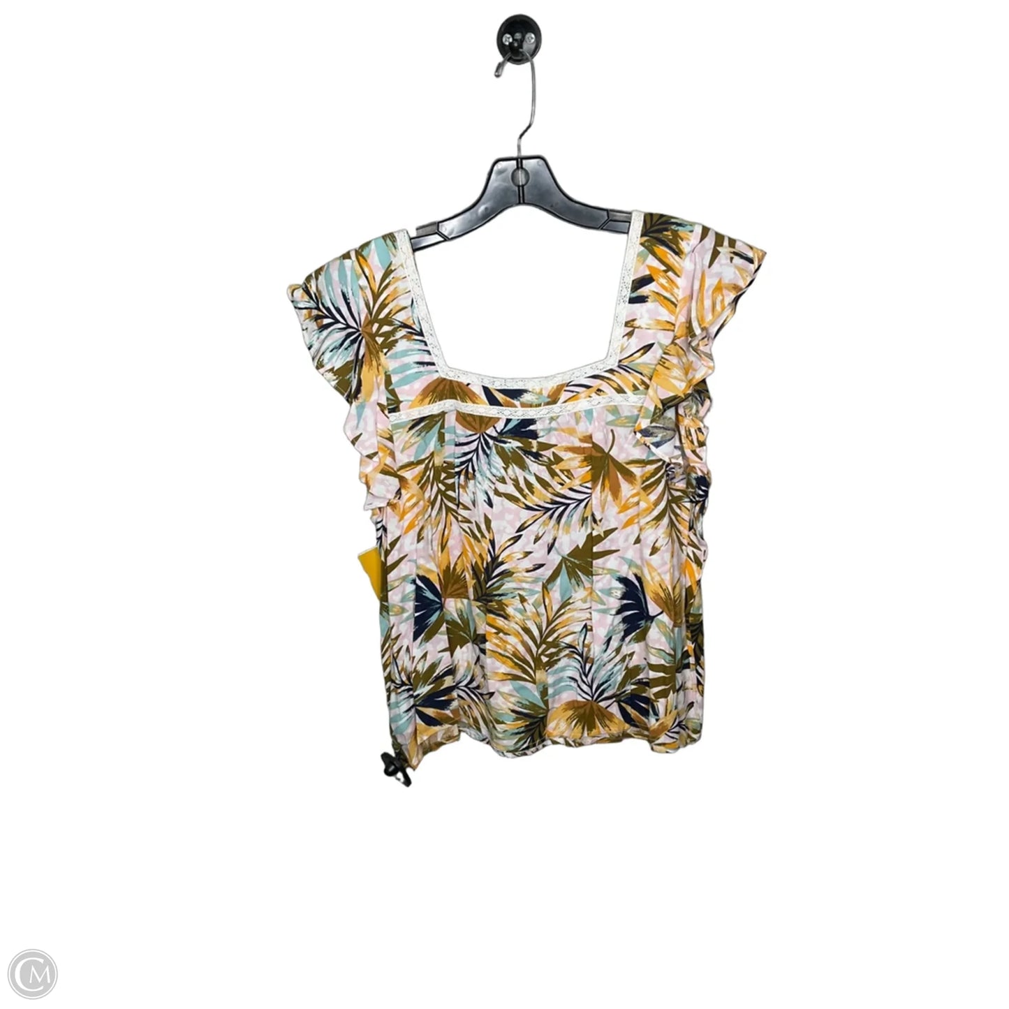Top Short Sleeve By Jessica Simpson In Floral Print, Size: M