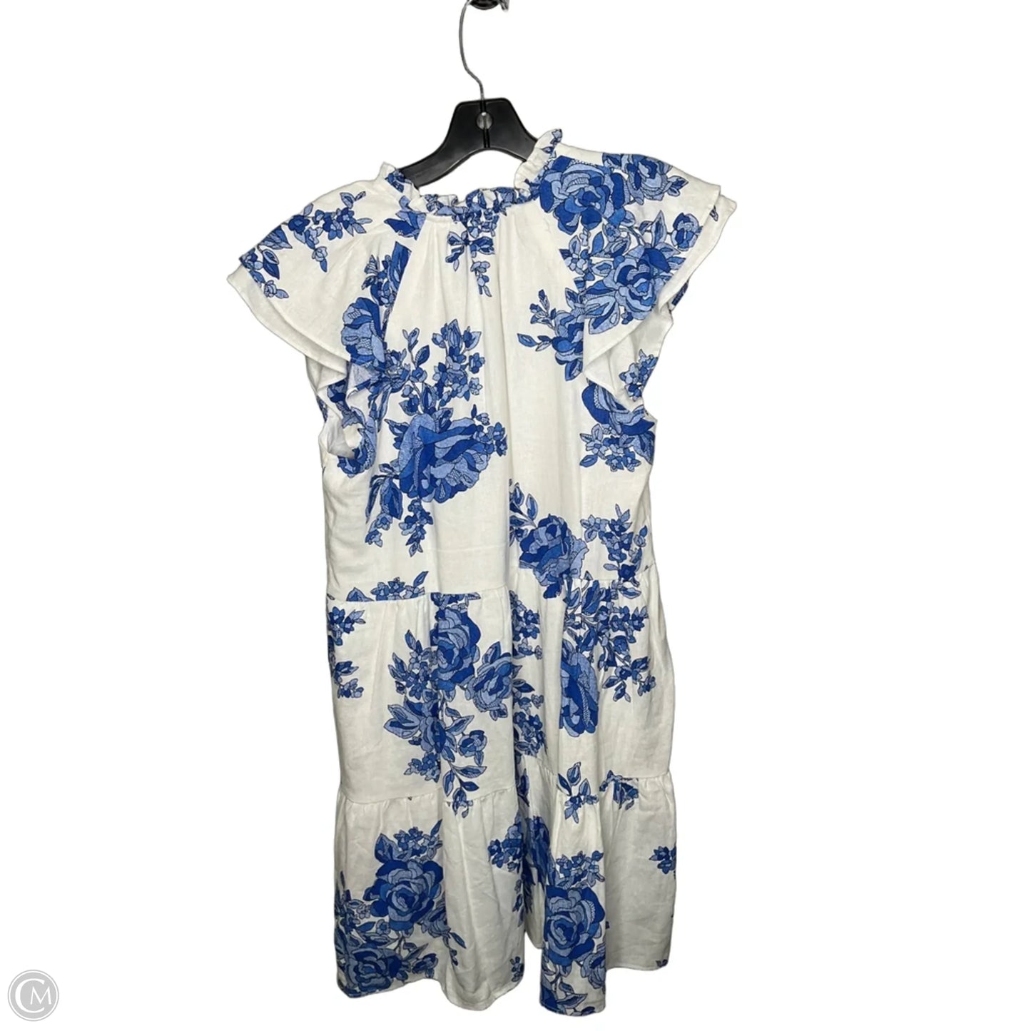 Dress Casual Midi By Cece In Blue & White, Size: M