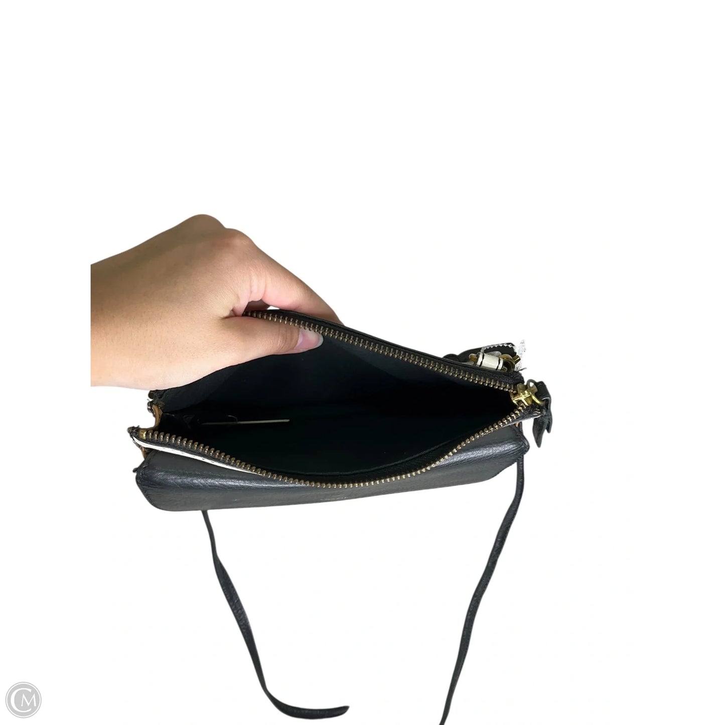 Handbag Leather By Fossil, Size: Small