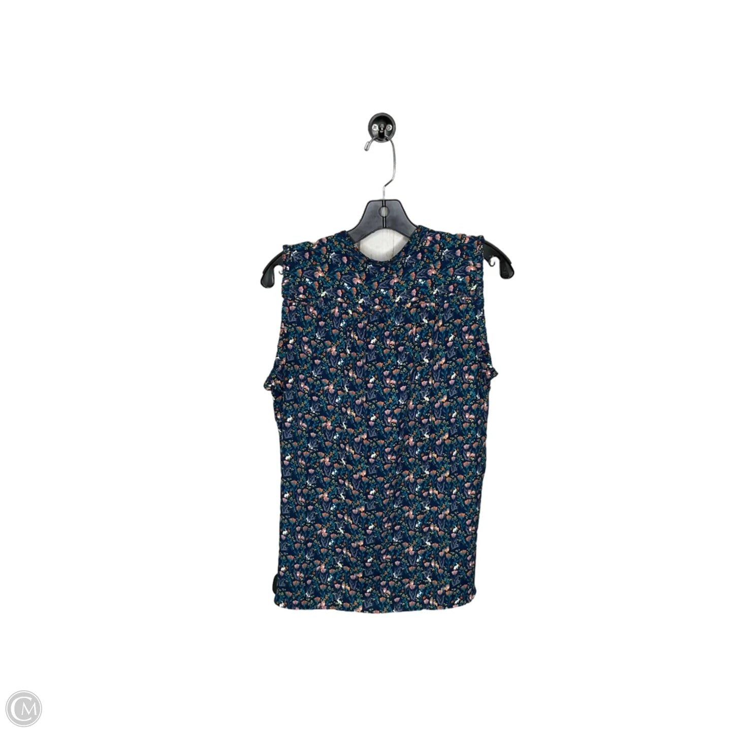 Blouse Sleeveless By Loft In Navy, Size: S