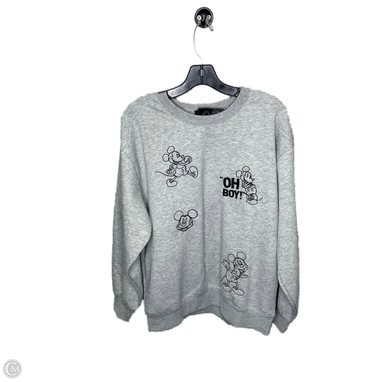 Sweatshirt Crewneck By Disney Store In Grey, Size: Xl