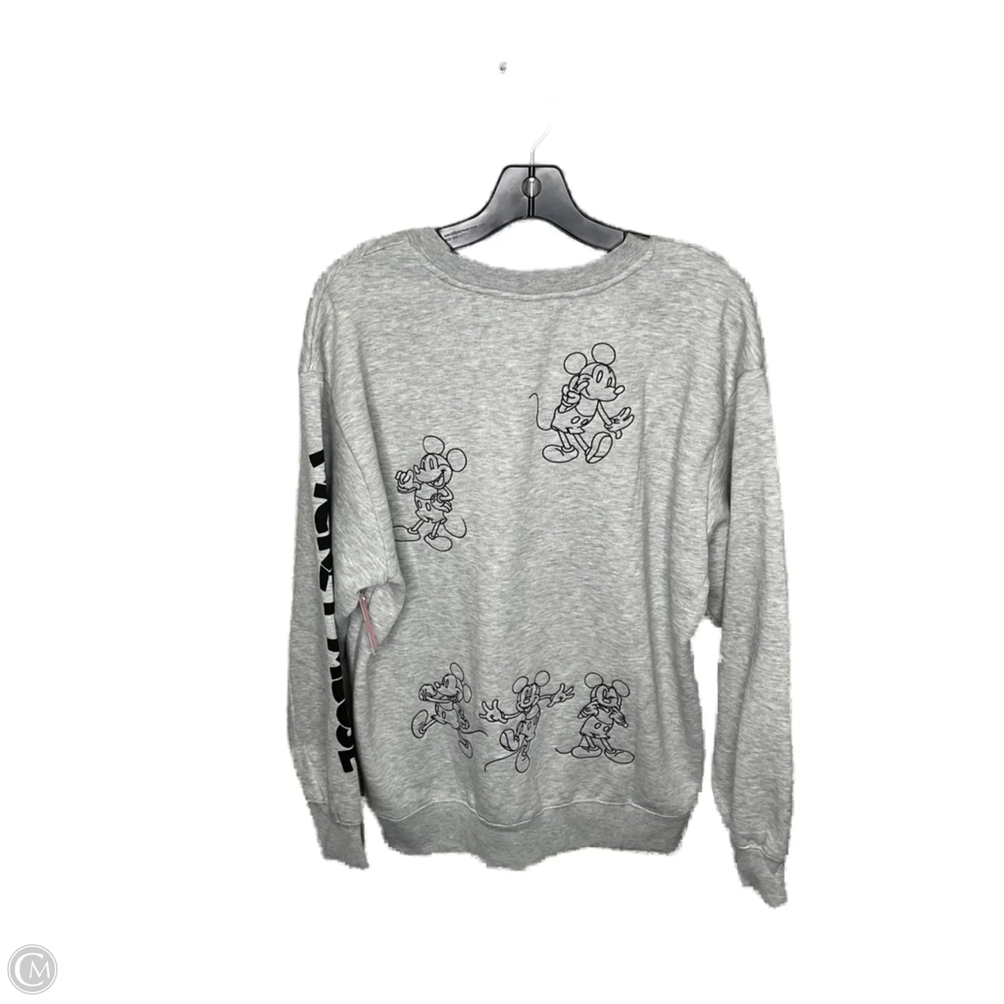 Sweatshirt Crewneck By Disney Store In Grey, Size: Xl