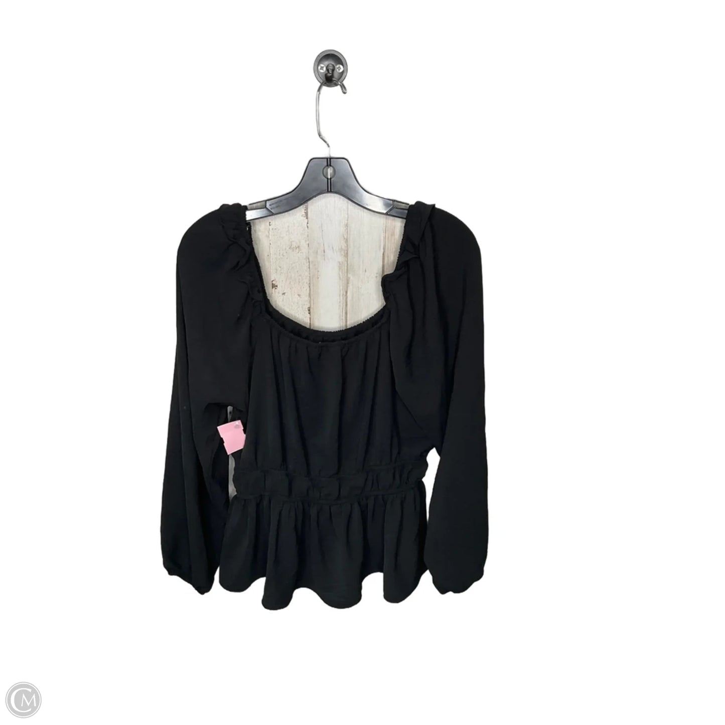 Blouse Long Sleeve By Nine West In Black, Size: L