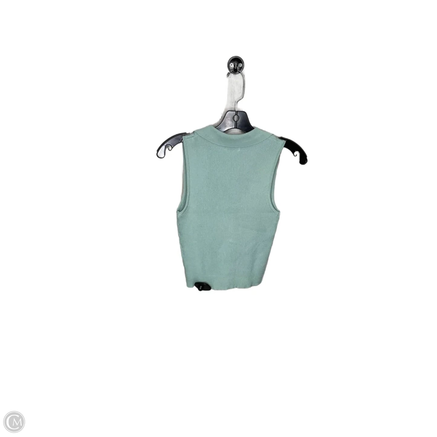 Vest Sweater By Clothes Mentor In Green, Size: L