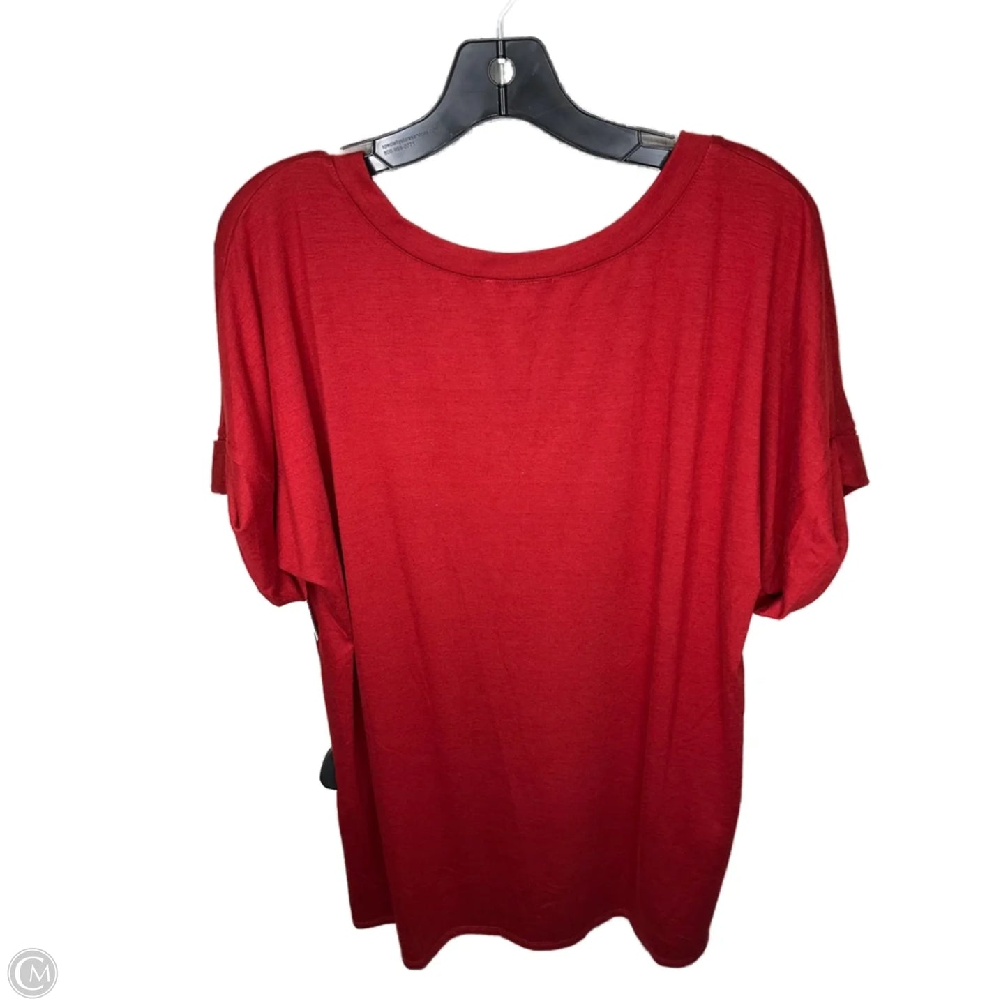 Top Short Sleeve By Zenana Outfitters In Red, Size: Xl