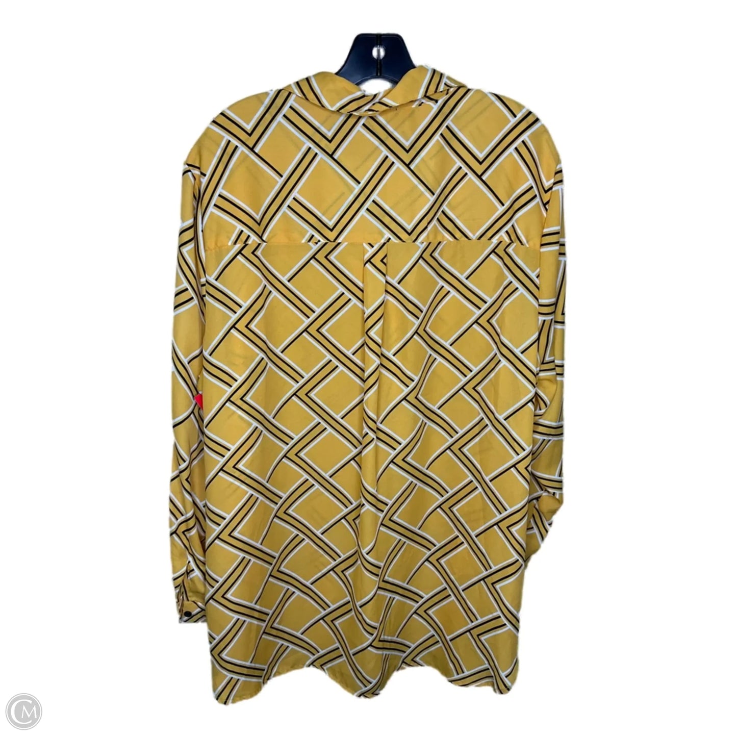 Top Long Sleeve By Clothes Mentor In Yellow, Size: 2x