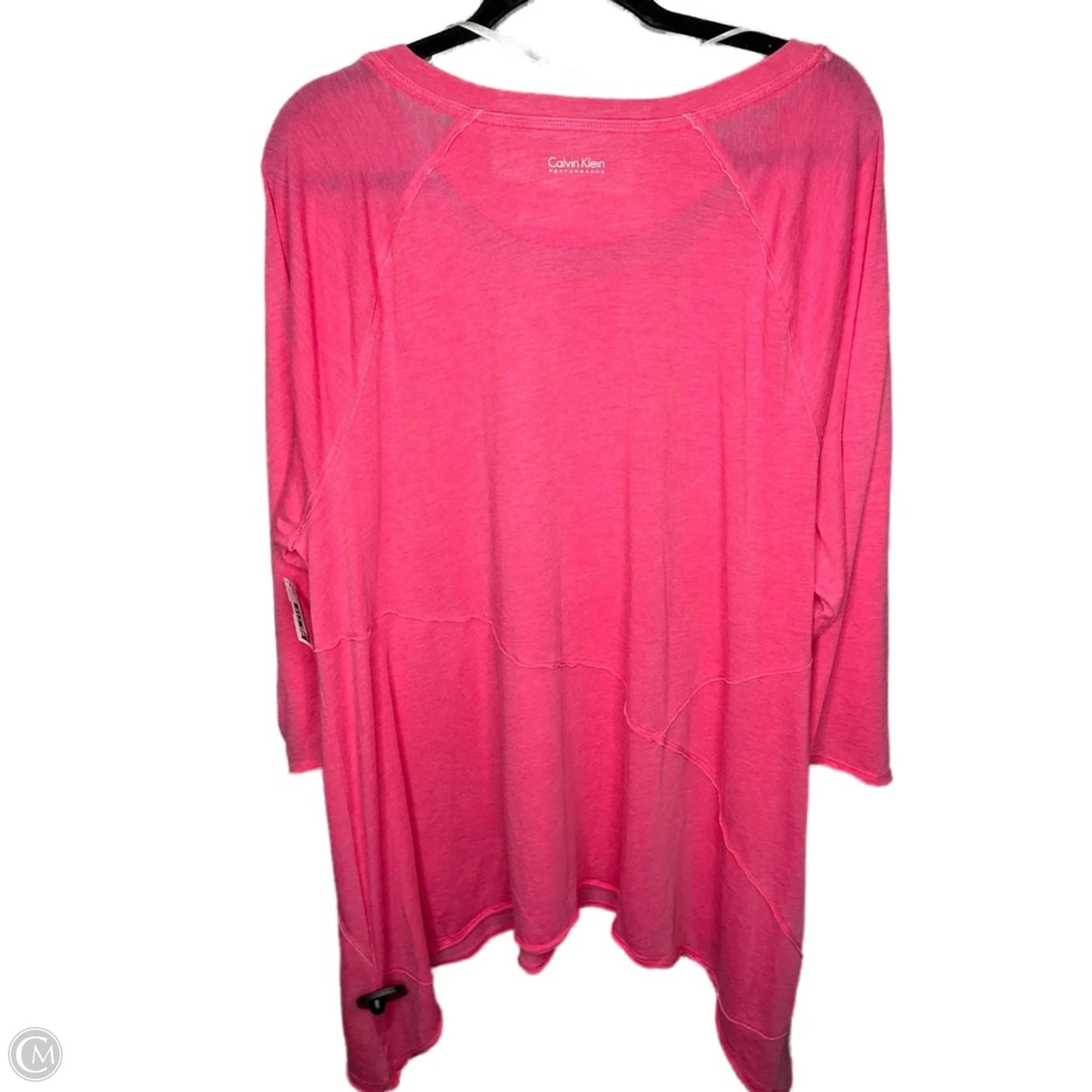 Top Long Sleeve By Calvin Klein In Pink, Size: 3x