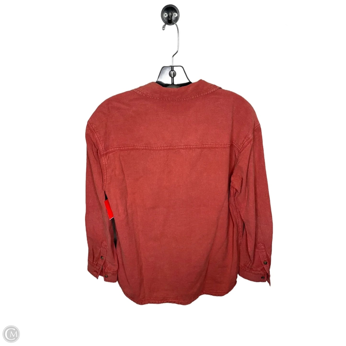 Top Long Sleeve By Wonderly In Red, Size: L