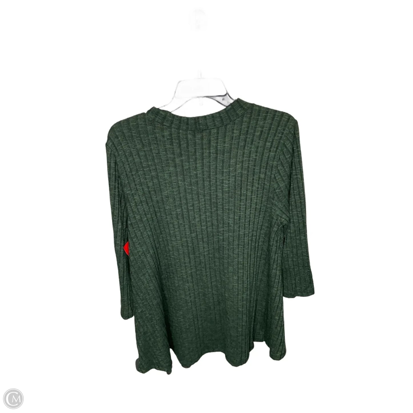 Top Long Sleeve By New Addition In Green, Size: L