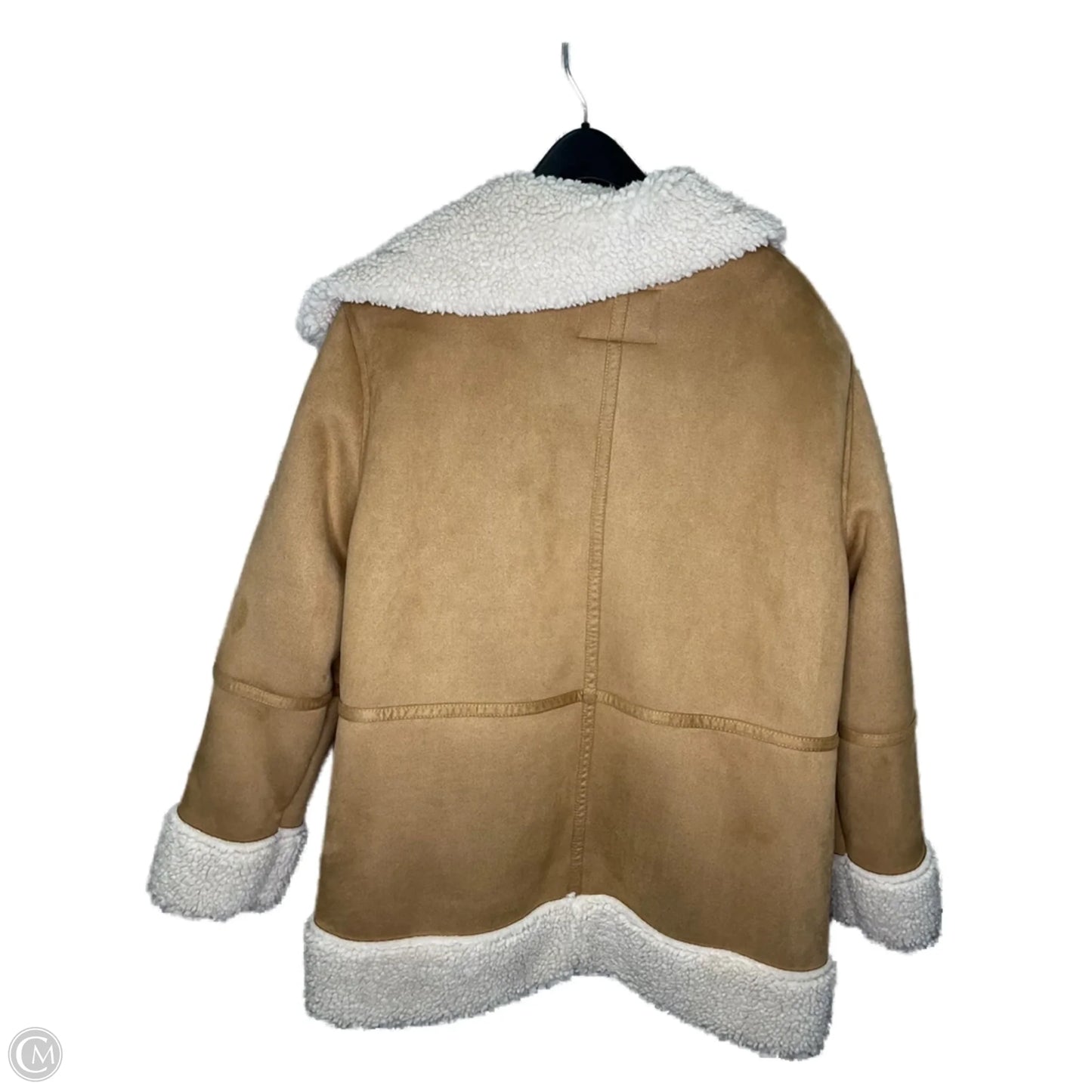 Jacket Faux Fur & Sherpa By Bearpaw In Brown, Size: L
