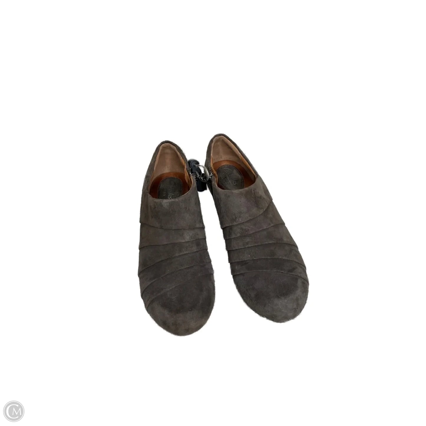 Boots Ankle Heels By Clarks In Grey, Size: 8.5