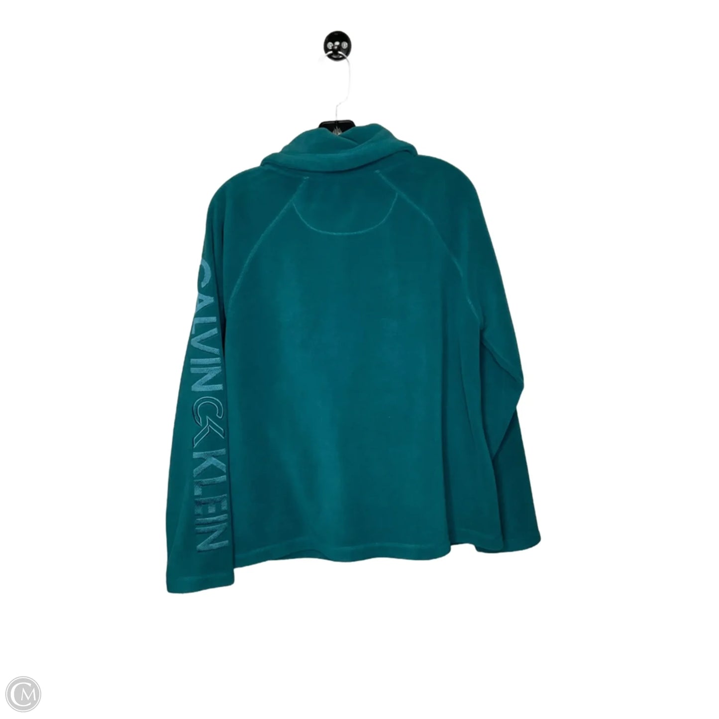 Jacket Fleece By Calvin Klein In Aqua, Size: Xl