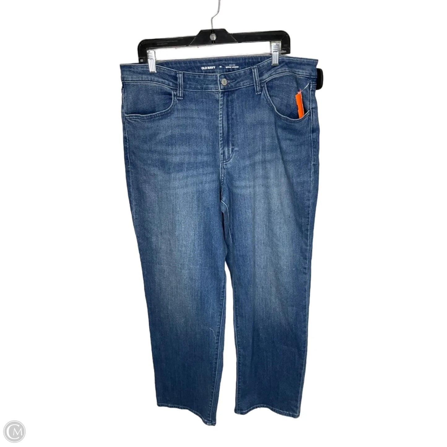 Jeans Straight By Old Navy In Blue Denim, Size: 16