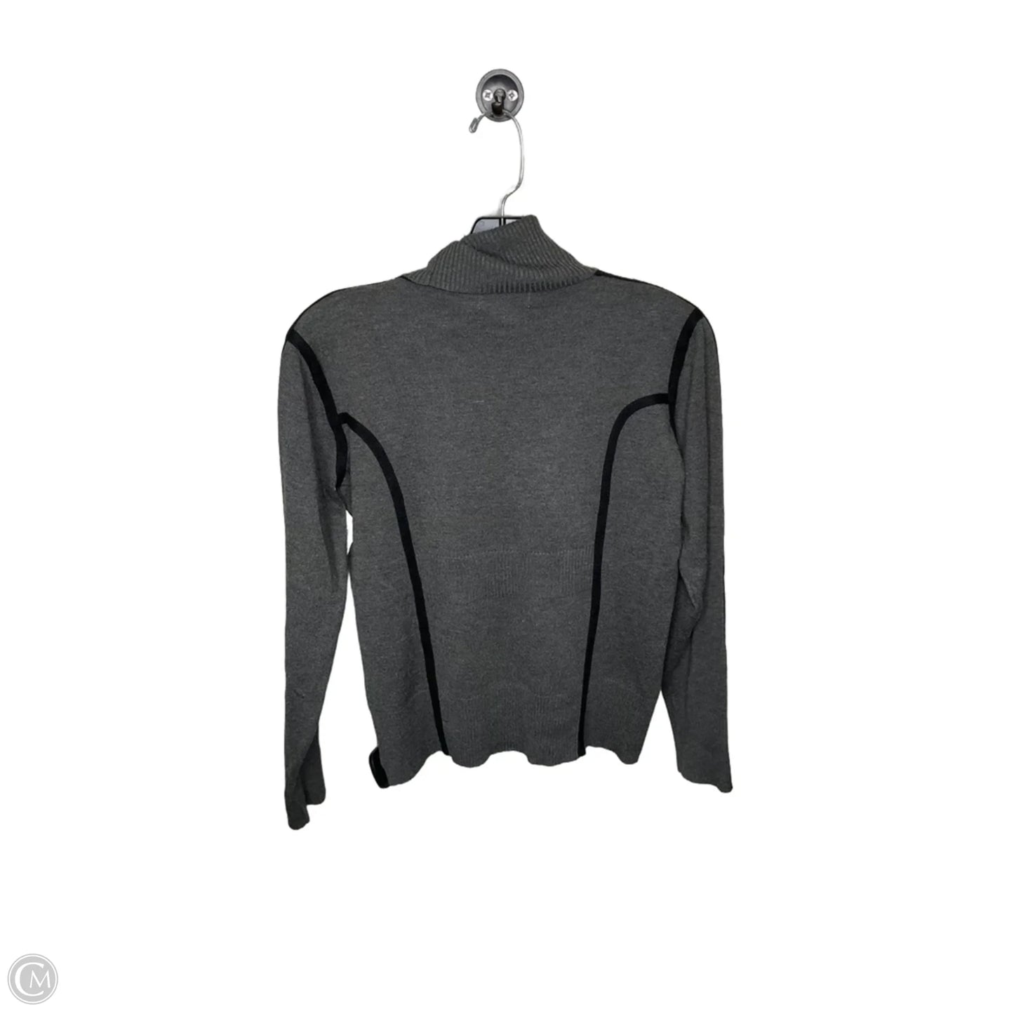 Top Long Sleeve By Carmen By Carmen Marc Valvo In Grey, Size: M