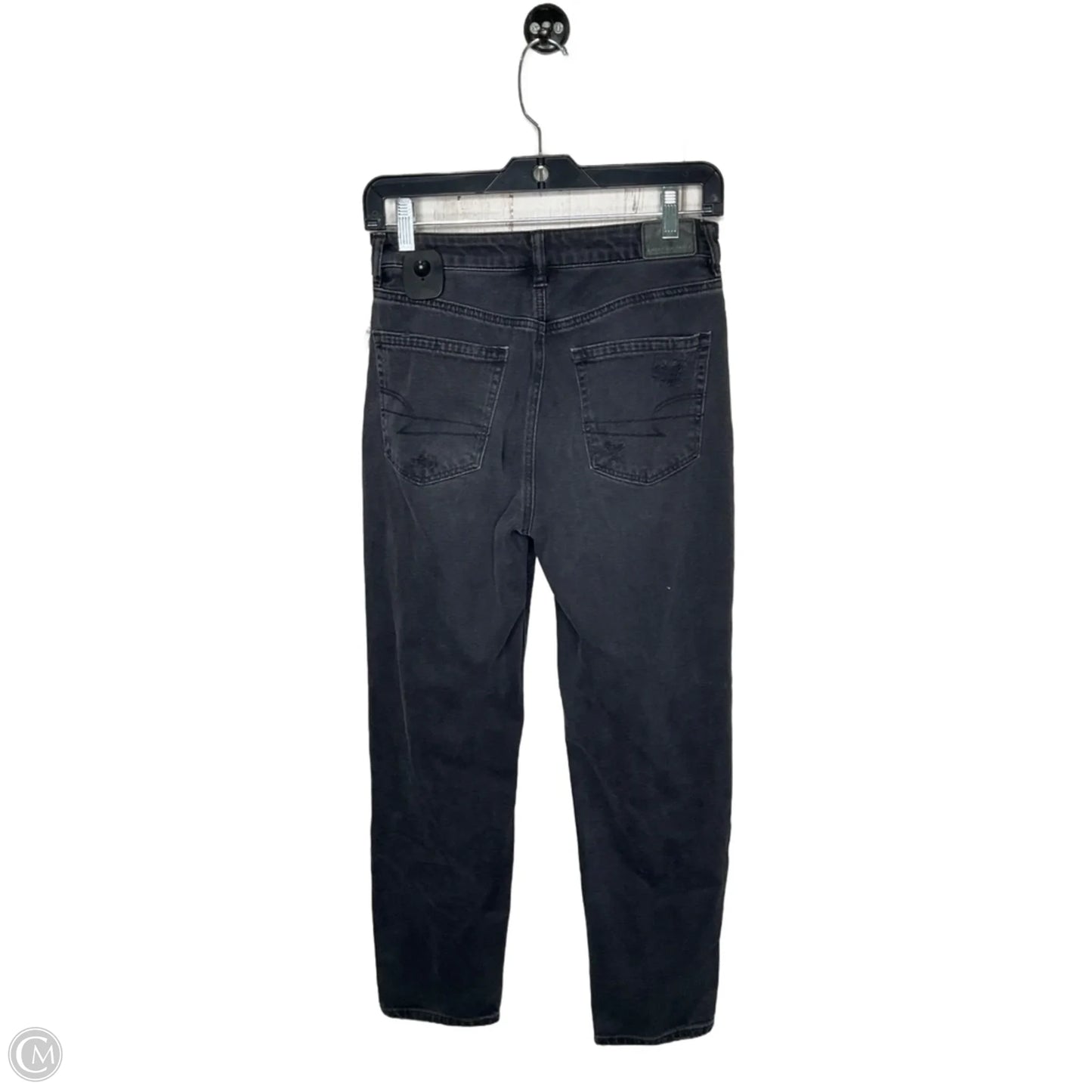 Jeans Straight By American Eagle In Black, Size: 2